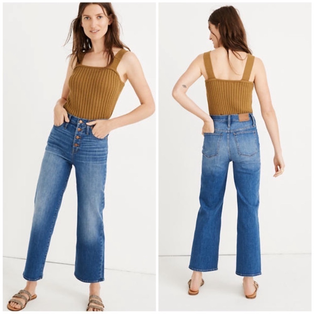 MADEWELL slim wide-leg crop jean